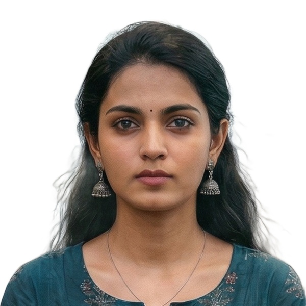 Compliant India Visa photo after processing